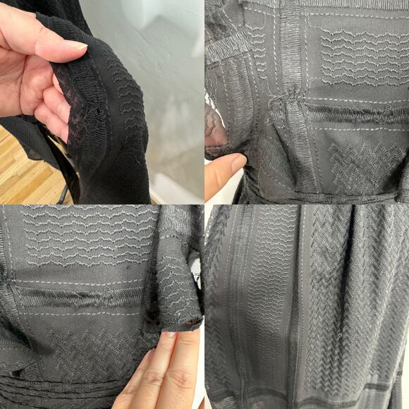 The Jetset Diaries Casablanca Maxi Dress Black Embroidered Boho Beach Size M - Picture 13 of 15